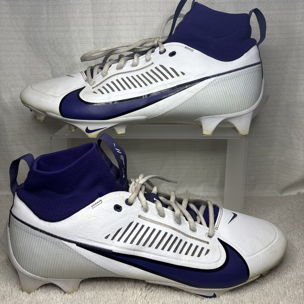 Nike Vapor Edge Pro 360 Football Cleats Mens 12 White Purple DQ3670-105